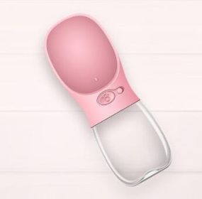 Pet Water Cup Outdoor Portable Water Bottle (Color: Pink, Style: 350ML)